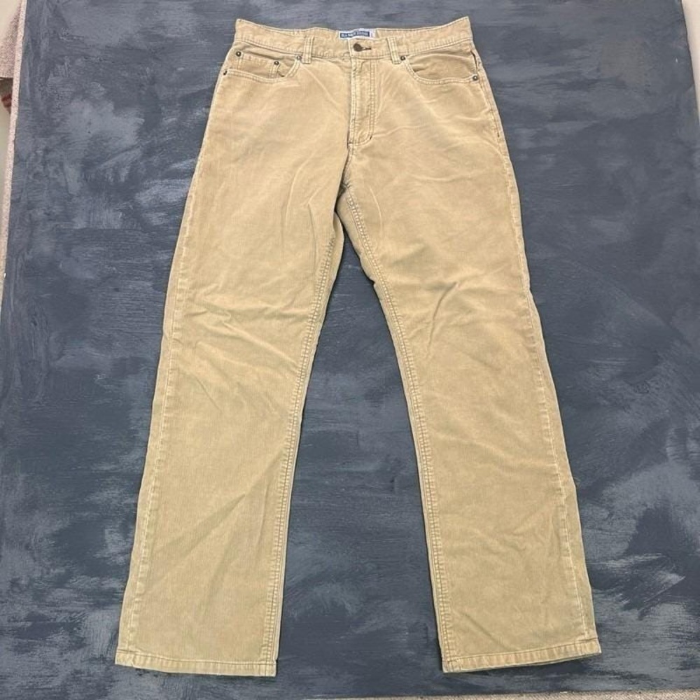 Vintage Old Navy Corduroy Pants Mens 33x32 Beige 2000s Y2K Loose Baggy